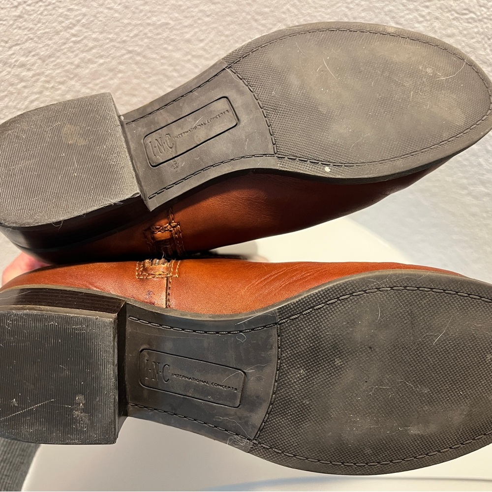 INC International Concepts Tan Leather Boots - Picture 4 of 12